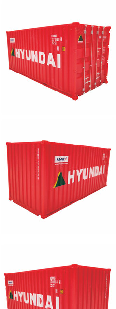 韓國現(xiàn)代船務 1:35集裝箱模型 展示用集裝箱模型LOGO定制 海藝坊貨柜模型