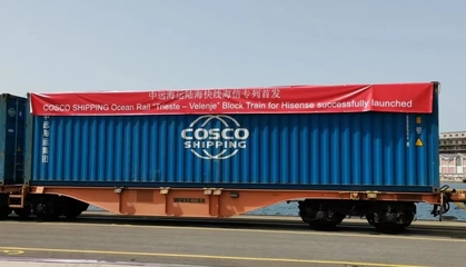 中歐陸海快線海信專列開通 有效提升歐洲地區(qū)供應鏈效率